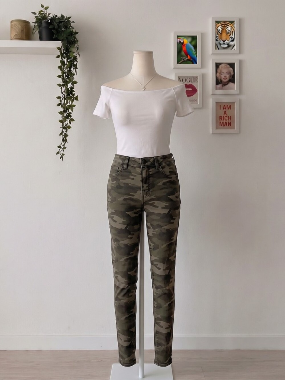 Camo Stretch Denim Jeans